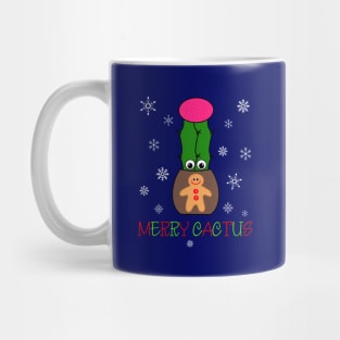 Merry Cactus - Hybrid Cactus In Gingerbread Man Pot Mug